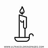 Vela Encendida Candle Ultracoloringpages sketch template