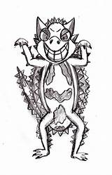 Devil Thorny Coloring Lizard Drawing Sketch Tutorial Drawingmanuals Designlooter Easy Draw 86kb 1140 sketch template