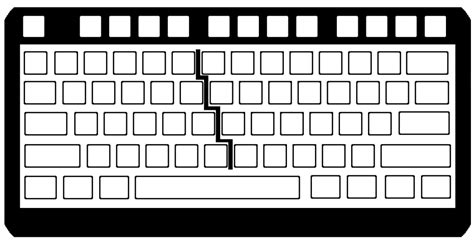 blank computer keyboard printable