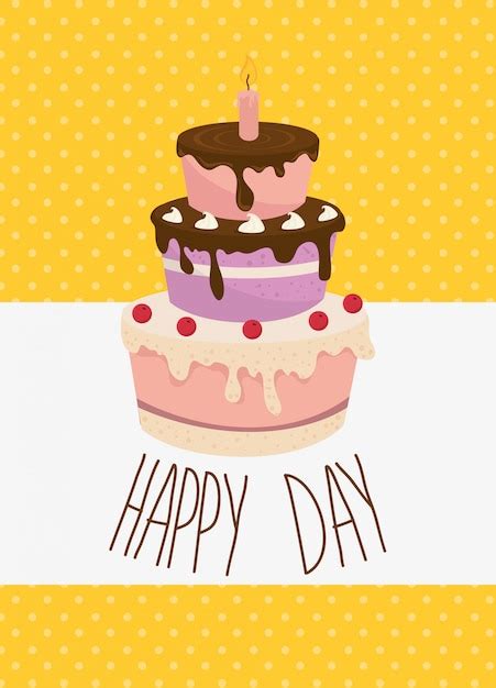 vector happy birthday celebration card cartoon