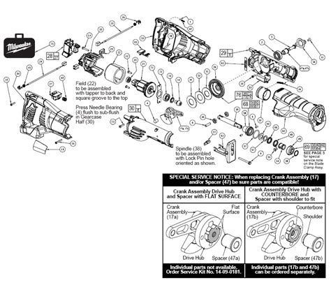 buy milwaukee   sawzall   cordless reciprocating replacement tool parts milwaukee