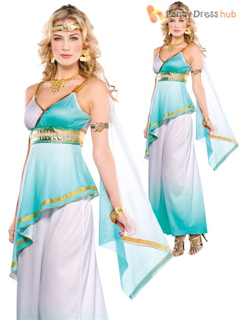 ladies greek toga roman grecian goddess fancy dress womens costume plus