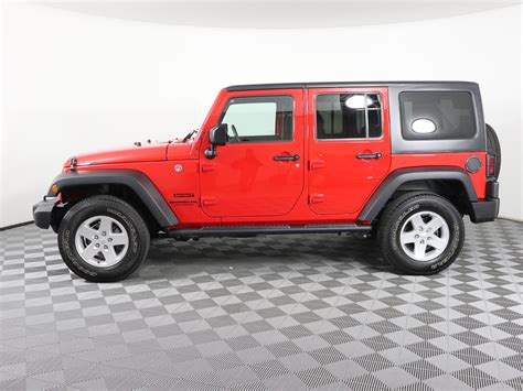 pre owned  jeep wrangler unlimited sport  sport utility  savoy vd drive