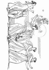 Ulisse Odysseus Nausica Nausikaa Malvorlage Schulbilder sketch template