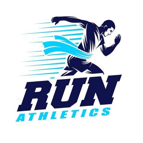 premium vector run athletics logo