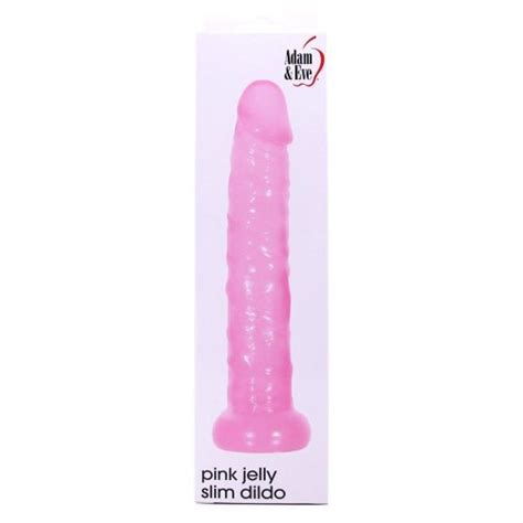 adam and eve pink jelly slim dildo sex toys and adult novelties adult