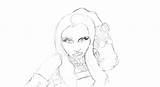 Minaj Nicki Coloring Pages Getcolorings Getdrawings Color sketch template