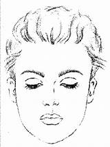 Face Makeup Template Practice Sheet Print Facial Worksheets Techniques Visit Charts Mac Discover sketch template