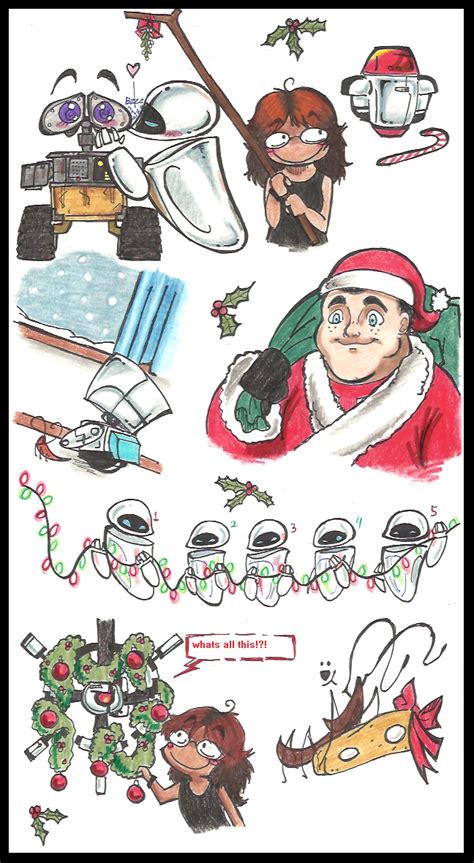 wall e christmas doodles by purplerage9205 on deviantart
