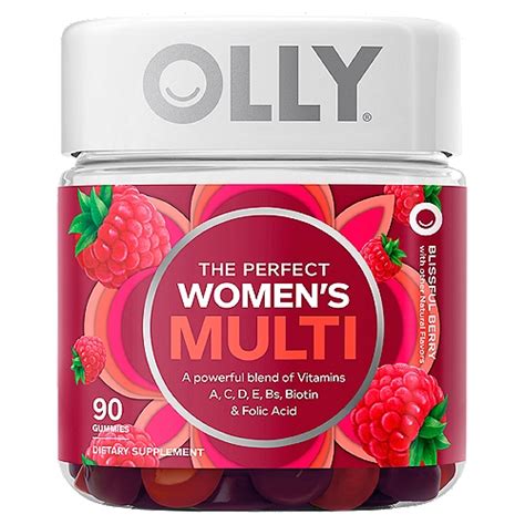 olly the perfect women s multi blissful berry dietary supplement