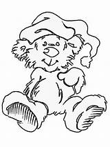 Coloring Pages Bears Bear Animals Hat Easily Print sketch template