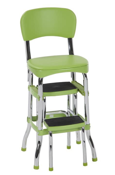 cosco stylaire retro chair step stool  sliding steps multiple