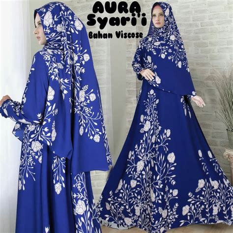 Gamis Baju Setelan Baju Wanita Muslim Aura Syari Hijab Hq Rp170