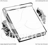 Note Pad Clipart Retro Royalty Bestvector Illustration Rf sketch template