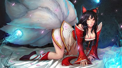 Free Download Ahri Lol League Of Legends Sexy Girls 9 Tail Fox