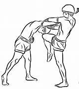 Thai Muay Techniques Clinch Drawing Moves Knee Clipart Muaythai Boxing Getdrawings Kicks Clipartmag sketch template