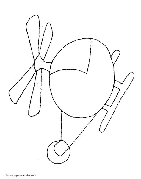 helicopter simple coloring page coloring pages printablecom