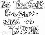 Coloring Pages Kindness Quotes Getcolorings sketch template