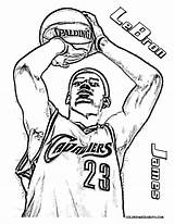 Pages Coloring Nba Basketball Color Library Clipart Players Lebron James sketch template