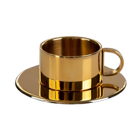 luxury espresso cups  gold plated  saucers elite luxury gold