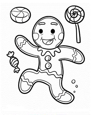 gingerbread girl coloring page  printable coloring pages  kids
