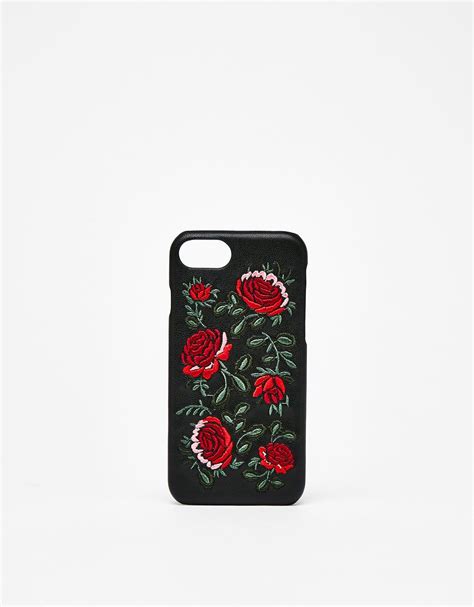 embroidered rose iphone  case tablets mobile accessories bershka nicaragua iphone