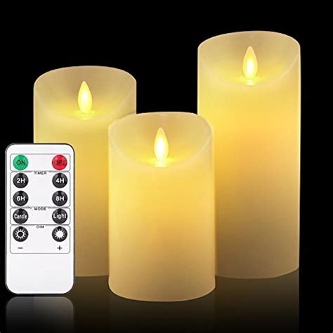 Flameless Candles Led 3 Pieces Set 456 H 3 15d Flashing Ebay