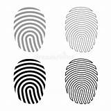 Fingerprint Icona Nero Digitali Prenda Impronte Semplice Digitale Stabilito Impronta sketch template