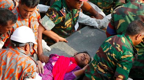 woman rescued from bangladesh rubble after two weeks