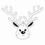 Reindeer Rudolph Printablee sketch template