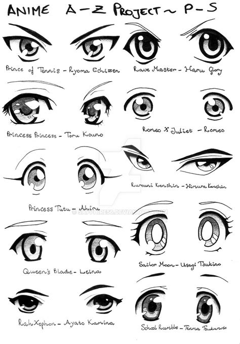 Anime A Z Project P S By Sapphire56 Girl Eyes Drawing