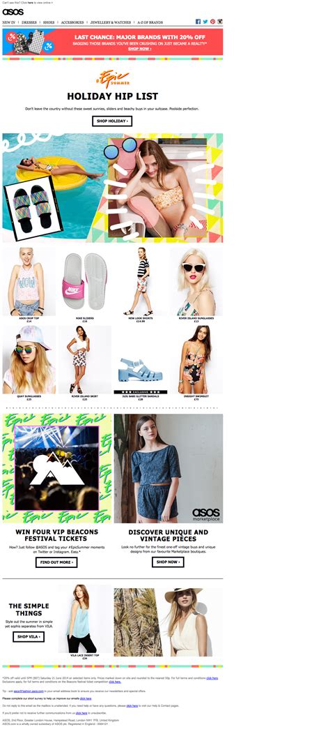 asos email  newsletter design email layout vip