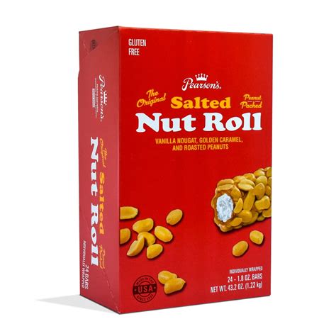 pearsons original salted nut roll peanut caramel nougat candy