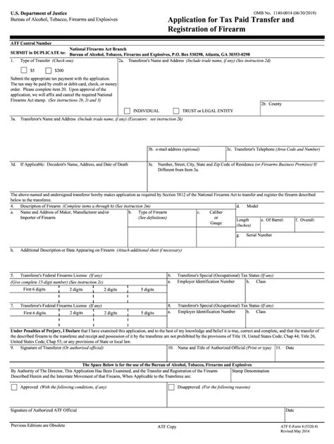 Atf Form 4 Pdf Fill Out And Sign Printable Pdf Template Signnow Free
