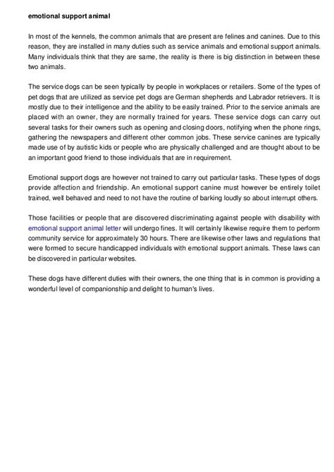 sample letter  therapy support animal    emotional support