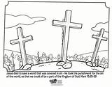 Colouring Crosses Resurrection Crucifiction Whatsinthebible Activity Nt Crucifixion sketch template