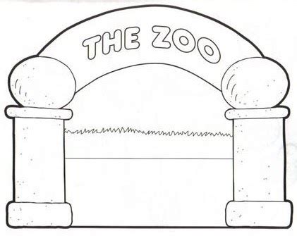 zoo entrance coloring pages