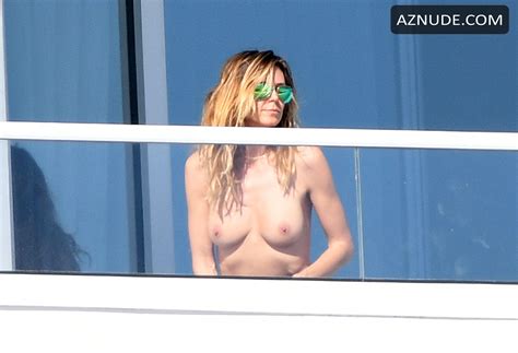 Heidi Klum Topless On A Balcony In Miami Aznude