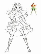 Coloring Super Hero Girls Dc Pages Superhero Ivy Poison Printable Colouring Print Wonder Girl Book Fortnite Heros Search Info Kids sketch template