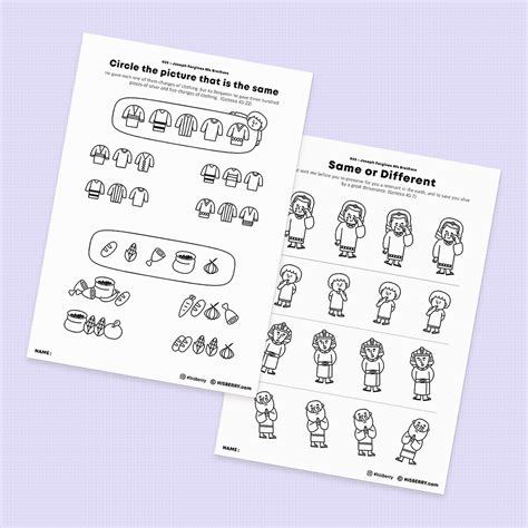 joseph forgives  brothers activity worksheets hisberry