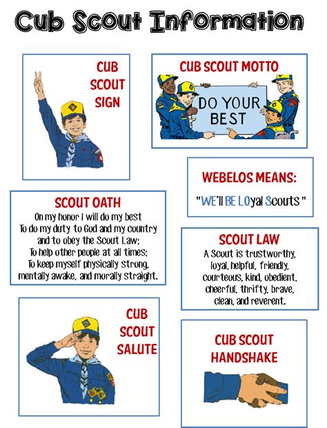 printable cub scout oath  law