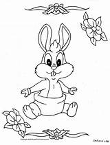 Coloring Cartoon Pages Children Bunny Baby Wallpapers sketch template
