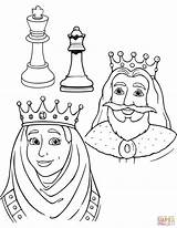 Para Chess Queen Colorear Ajedrez Coloring King Pages Drawing Dibujo Pieces Cartoon Clipart Piece Book Public Board Rey Clip Domain sketch template
