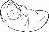 Sleeping Wecoloringpage Bestcoloringpagesforkids Swaddled Sheets sketch template