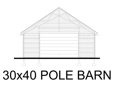 pole barn plans architectural blueprints vaulted etsy