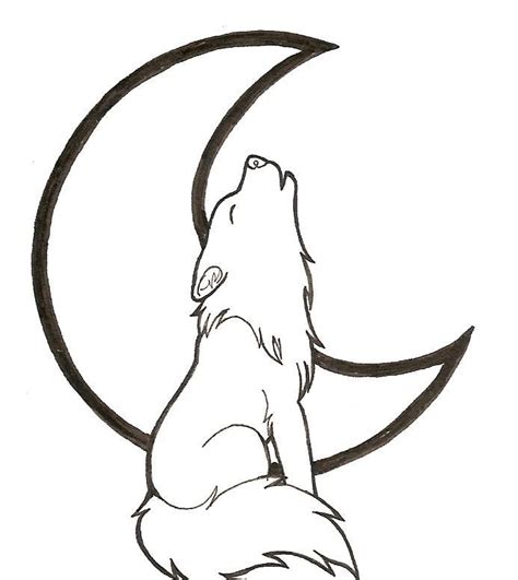 wolf howling moon coloring pages   print