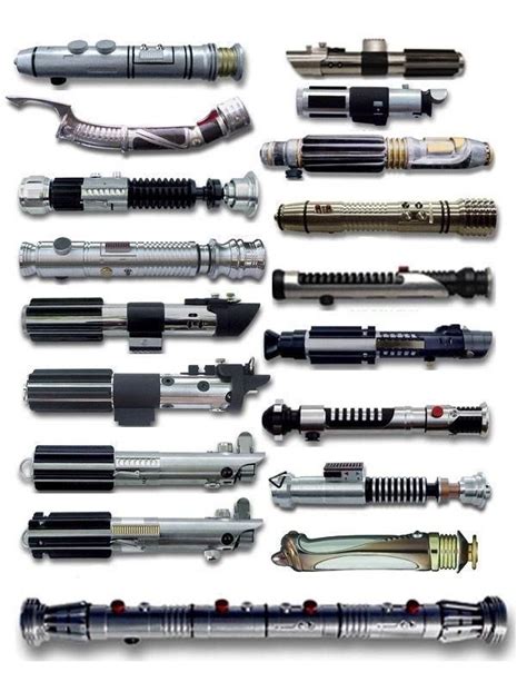 assortment  lightsaber hilts     wu star wars light saber lightsaber