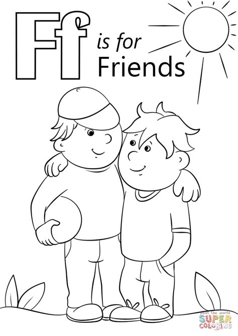letter    friends coloring page  printable coloring pages