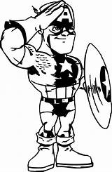 Captain America Coloring Cartoon Pages Getdrawings sketch template