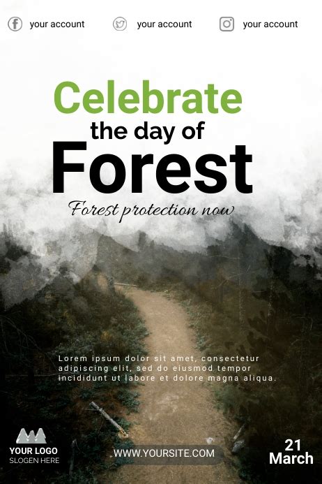 world forest day poster template postermywall